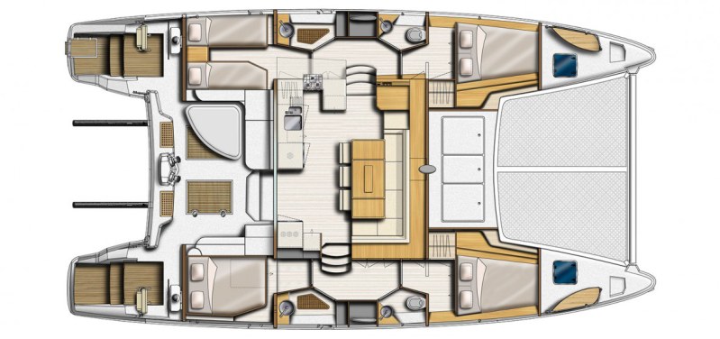 Used Sail Catamaran for Sale 2011 Catana 47  Layout & Accommodations